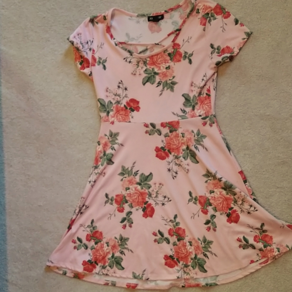 Pink flower dress